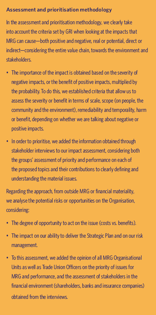 Assessment and prioritisation methodology