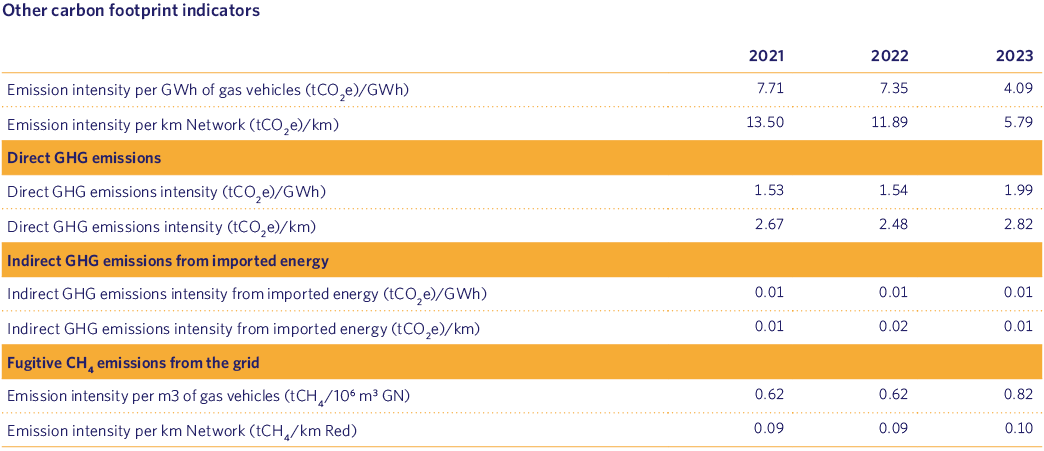 Other carbon footprint indicators