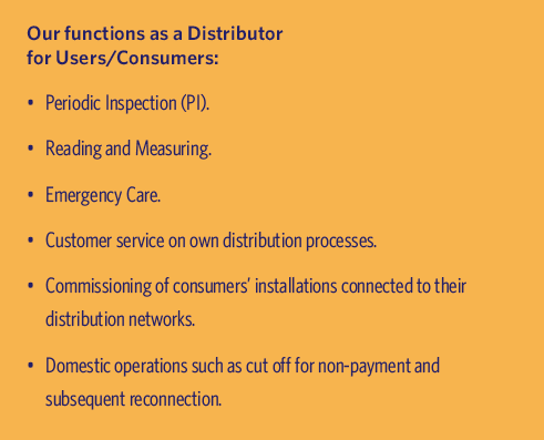 Our functions as a Distributor